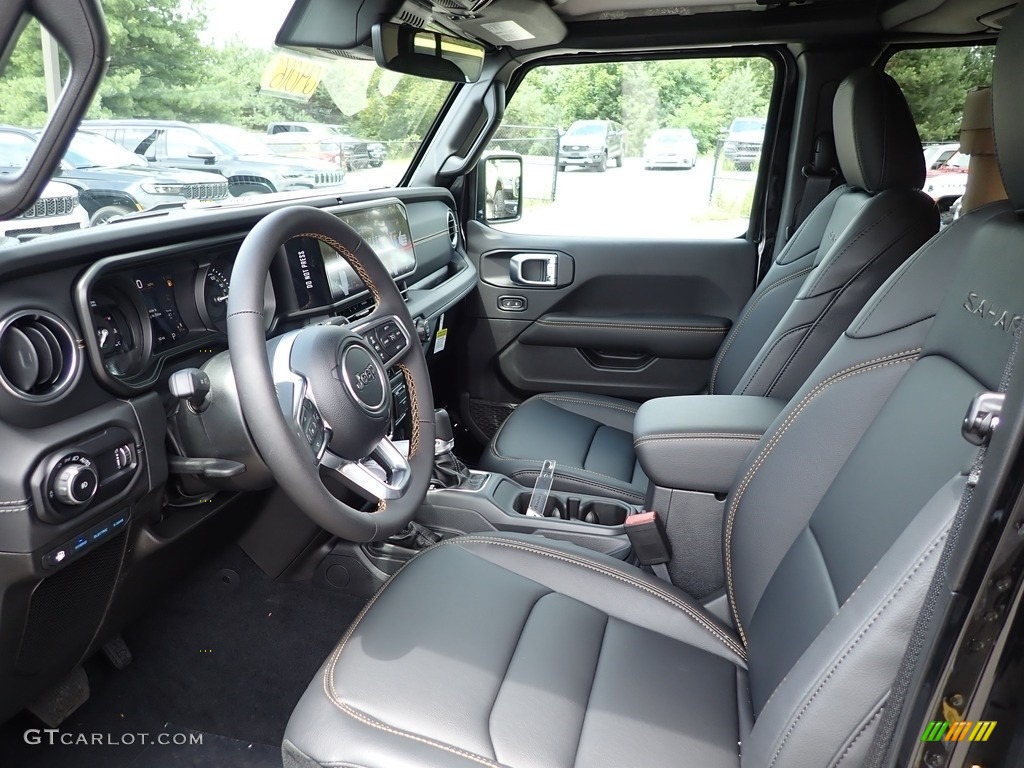 Black Interior 2024 Jeep Wrangler 4-Door Sahara 4xe Hybrid Photo #146424971