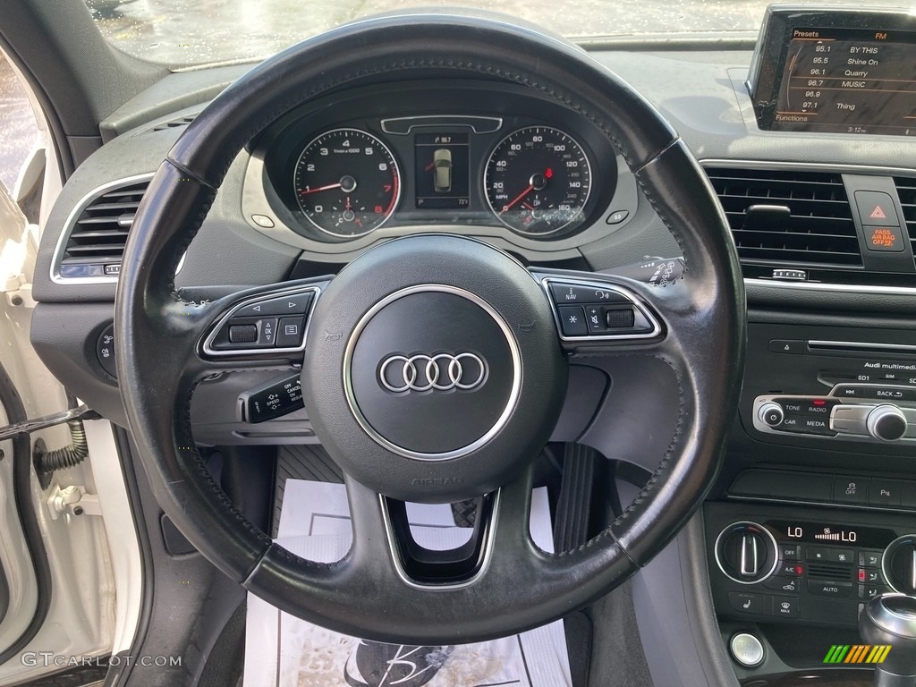 2016 Audi Q3 2.0 TSFI Prestige Black Steering Wheel Photo #146427275