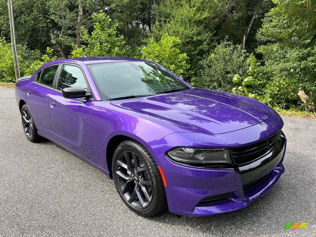 Plum Crazy Pearl 2023 Dodge Charger SXT Blacktop Exterior Photo #146428313