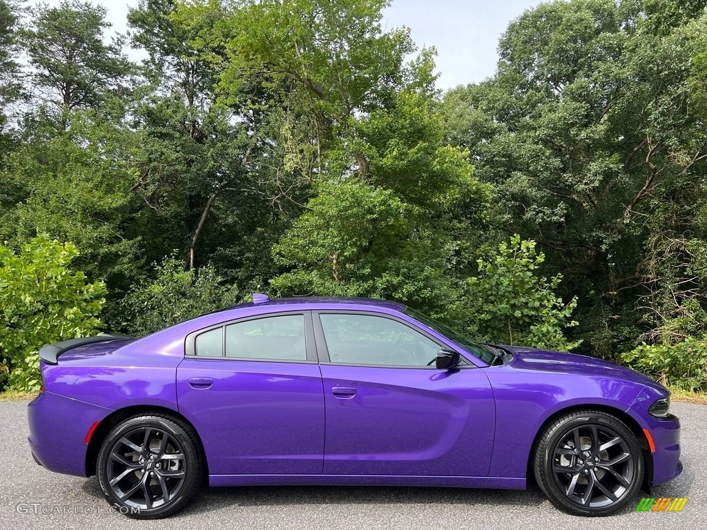 Plum Crazy Pearl 2023 Dodge Charger SXT Blacktop Exterior Photo #146428332