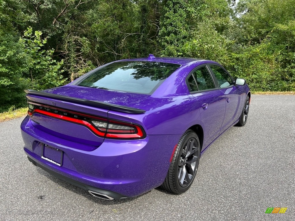 2023 Charger SXT Blacktop - Plum Crazy Pearl / Black photo #6