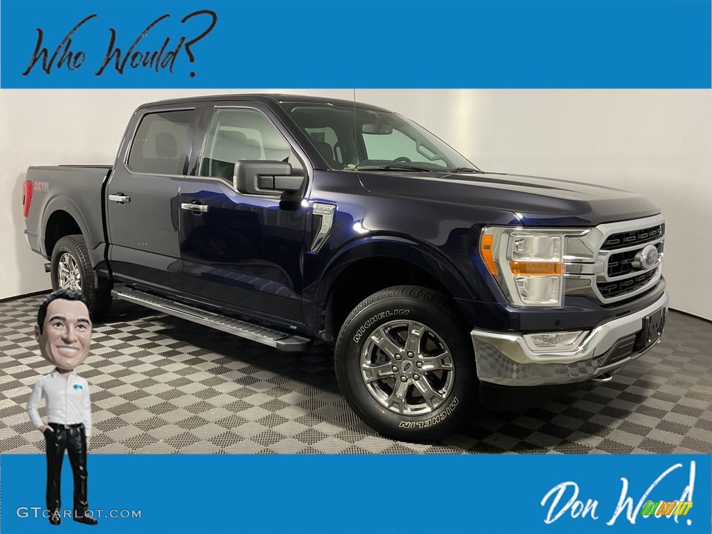 2021 F150 XLT SuperCrew 4x4 - Antimatter Blue / Medium Dark Slate photo #1