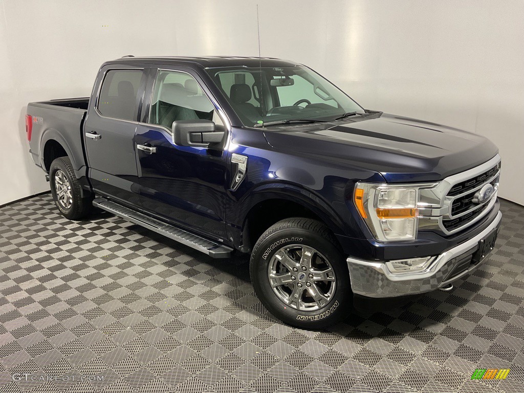 2021 F150 XLT SuperCrew 4x4 - Antimatter Blue / Medium Dark Slate photo #5