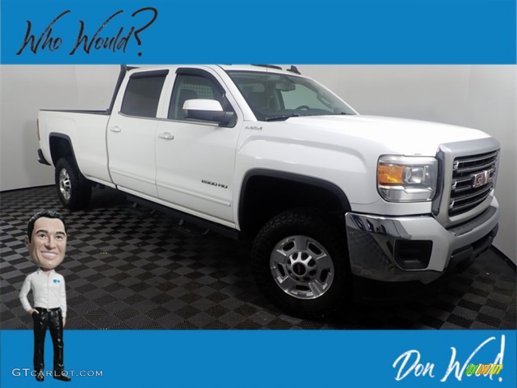 2015 Sierra 2500HD SLE Crew Cab 4x4 - Summit White / Jet Black photo #2