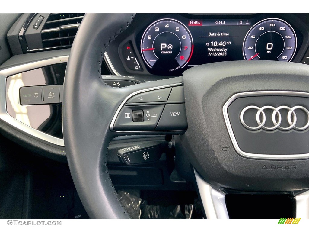 2020 Audi Q3 Premium Plus quattro Black Steering Wheel Photo #146428715