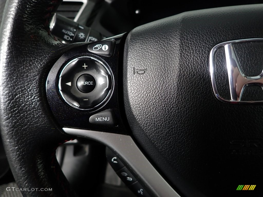 2014 Honda Civic Si Coupe Black/Red Steering Wheel Photo #146429210