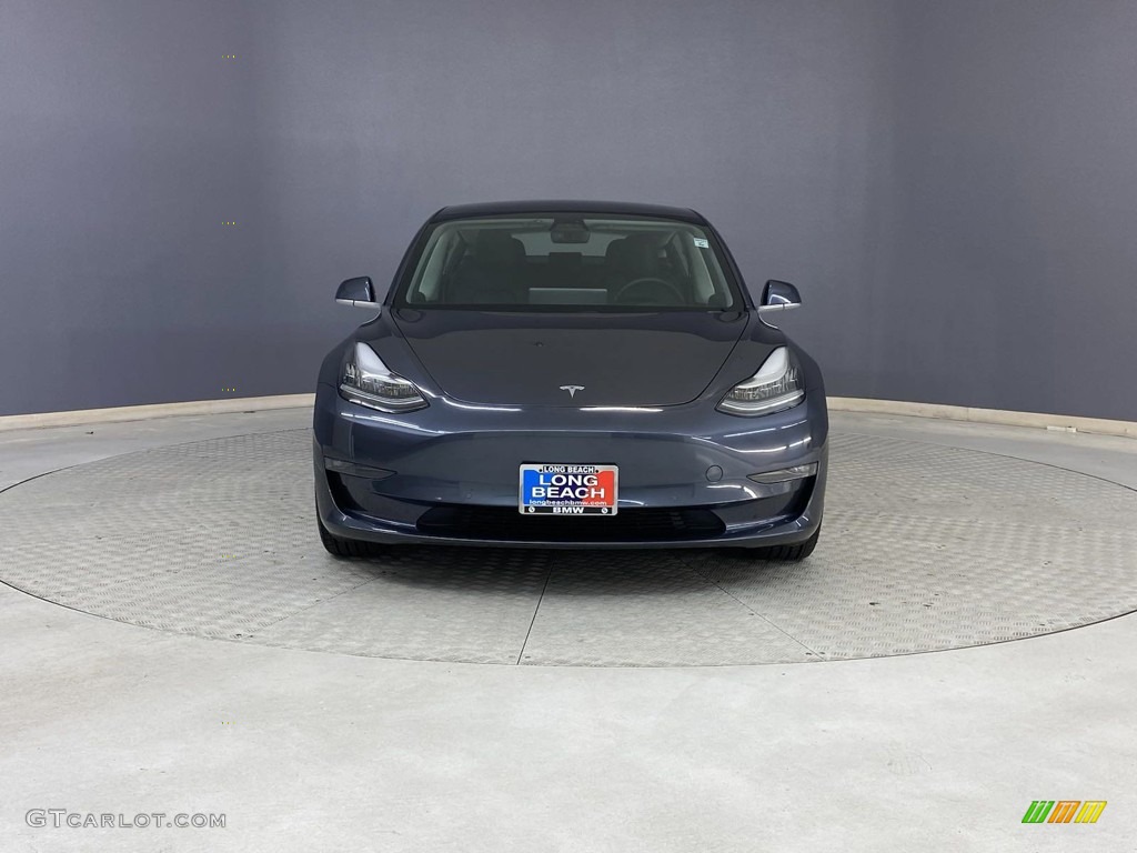 2020 Model 3 Long Range - Midnight Silver Metallic / Black photo #2