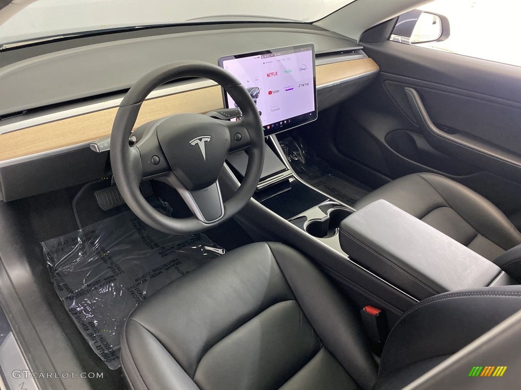 Black Interior 2020 Tesla Model 3 Long Range Photo #146429753