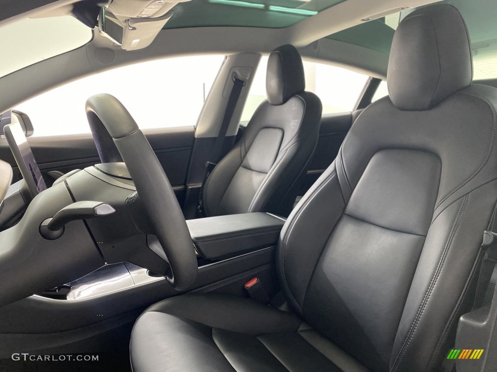 Black Interior 2020 Tesla Model 3 Long Range Photo #146429759