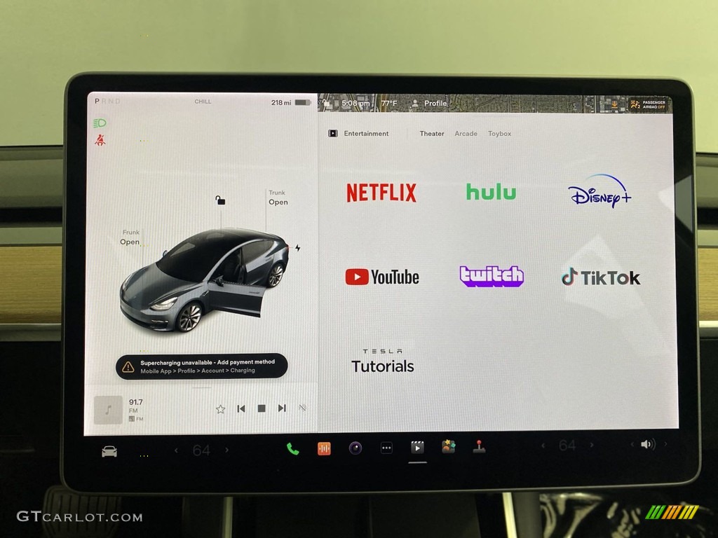 2020 Model 3 Long Range - Midnight Silver Metallic / Black photo #20