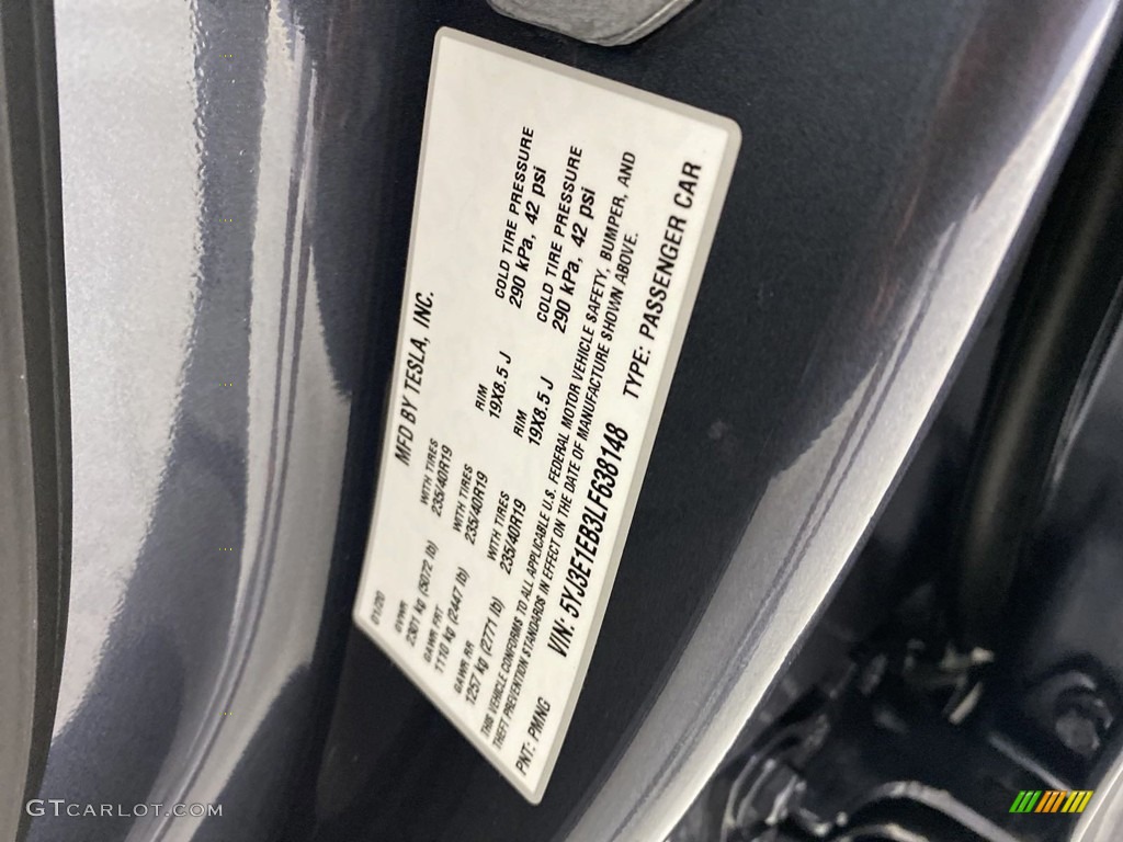 2020 Model 3 Long Range - Midnight Silver Metallic / Black photo #32