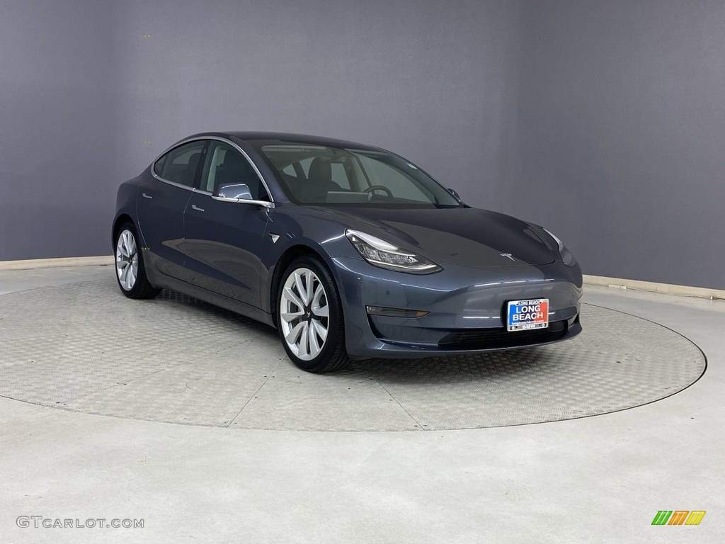 2020 Model 3 Long Range - Midnight Silver Metallic / Black photo #33