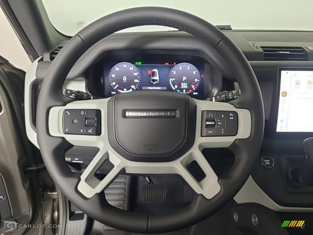 2023 Land Rover Defender 130 X-Dynamic SE Ebony Steering Wheel Photo #146430321
