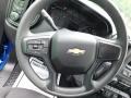 Jet Black 2024 Chevrolet Silverado 1500 Custom Crew Cab 4x4 Steering Wheel