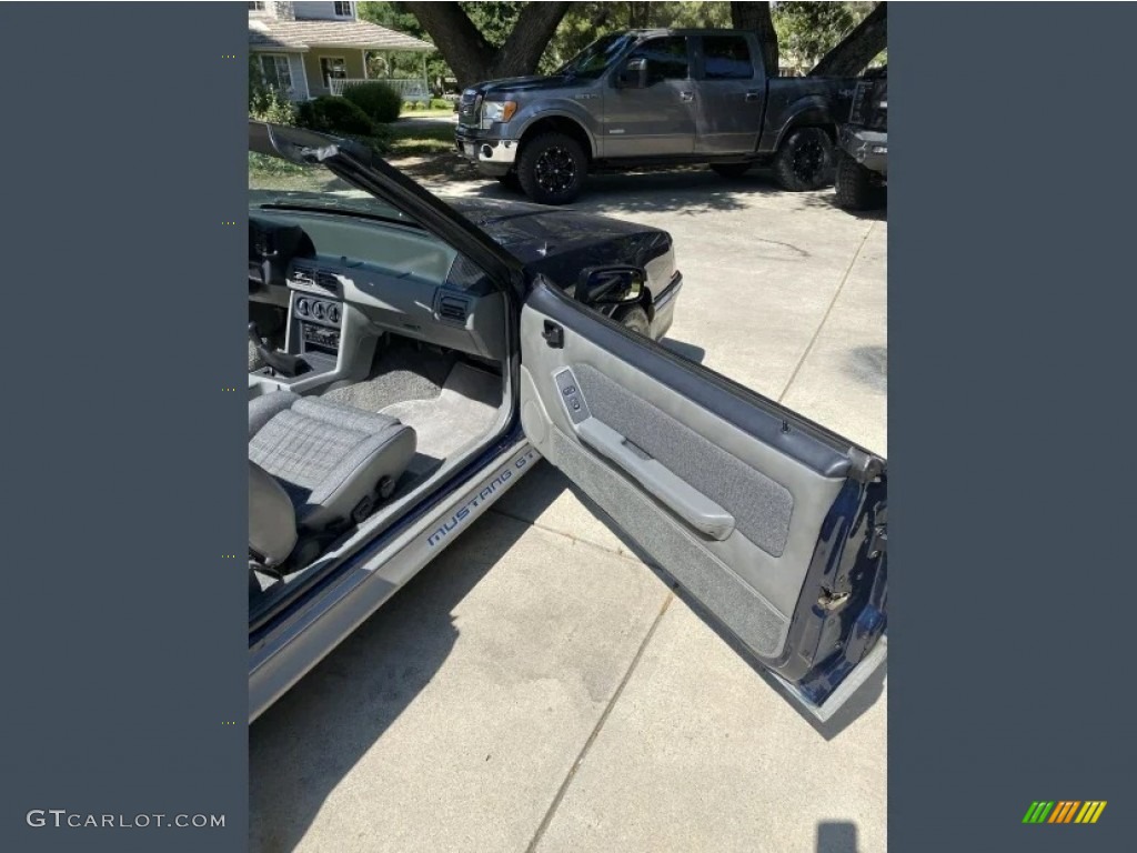 1989 Mustang GT Convertible - Deep Shadow Blue Metallic / Grey photo #12