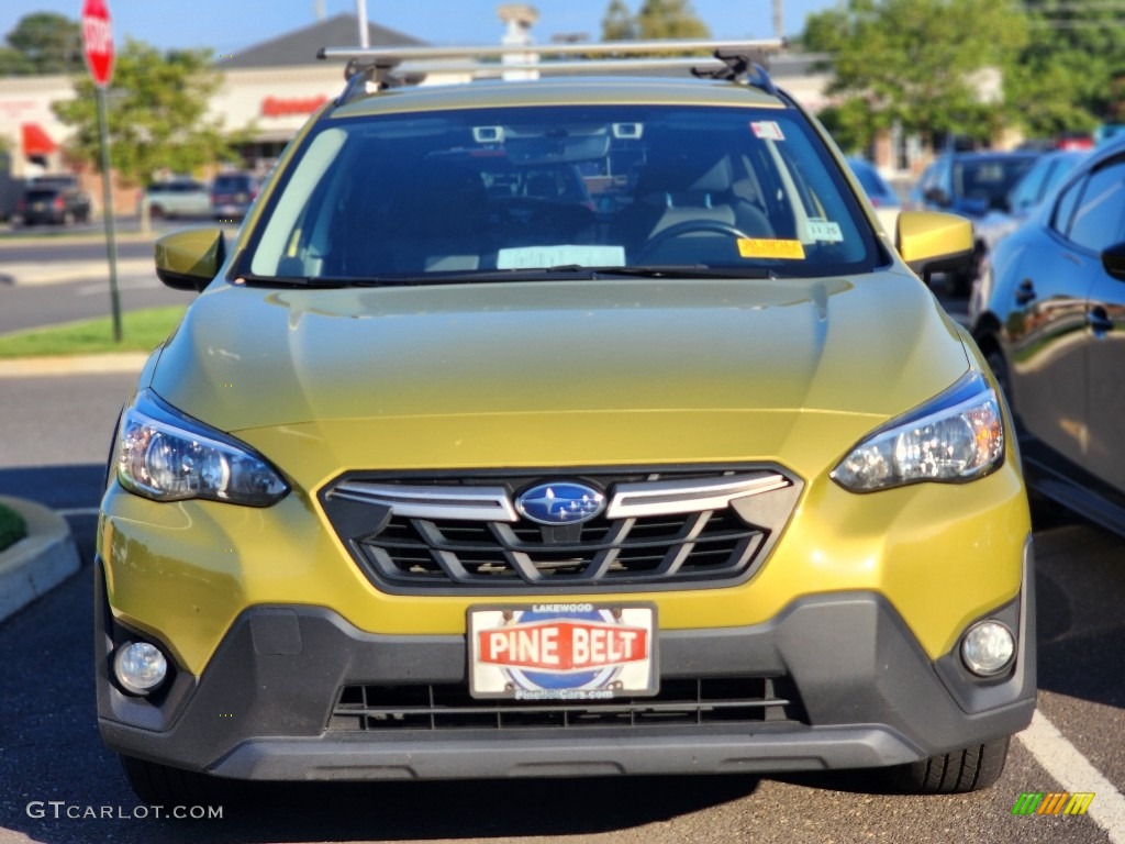 2021 Crosstrek Premium - Plasma Yellow Pearl / Black photo #2