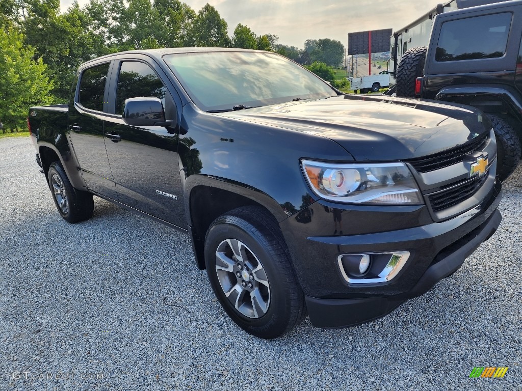 Black 2017 Chevrolet Colorado Z71 Crew Cab 4x4 Exterior Photo #146433386