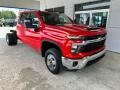 Red Hot 2024 Chevrolet Silverado 3500HD LT Crew Cab 4x4 Chassis Exterior