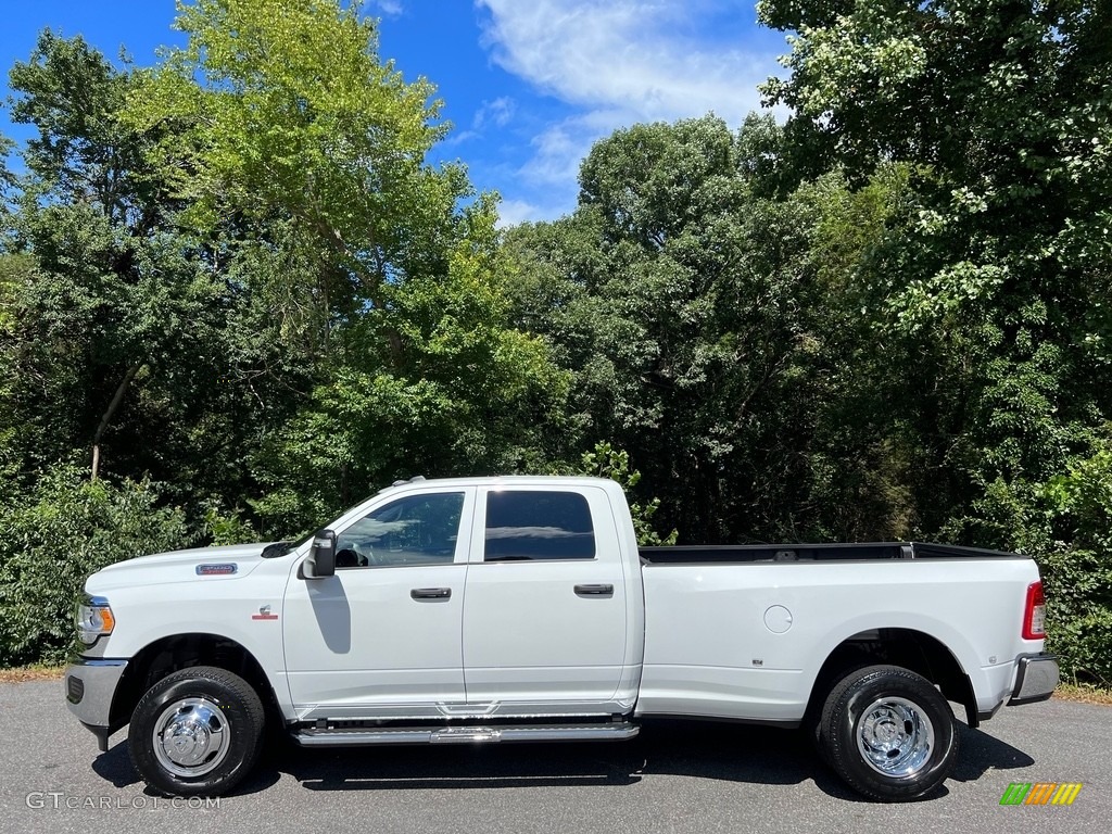 Bright White 2023 Ram 3500 Tradesman Crew Cab 4x4 Exterior Photo #146434732
