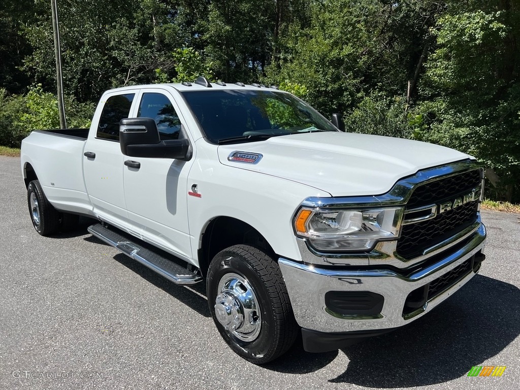 Bright White 2023 Ram 3500 Tradesman Crew Cab 4x4 Exterior Photo #146434799