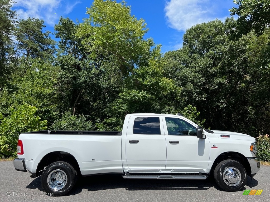 Bright White 2023 Ram 3500 Tradesman Crew Cab 4x4 Exterior Photo #146434825