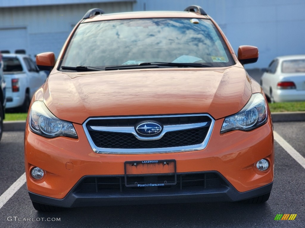 2014 XV Crosstrek 2.0i Limited - Tangerine Orange Pearl / Black photo #2