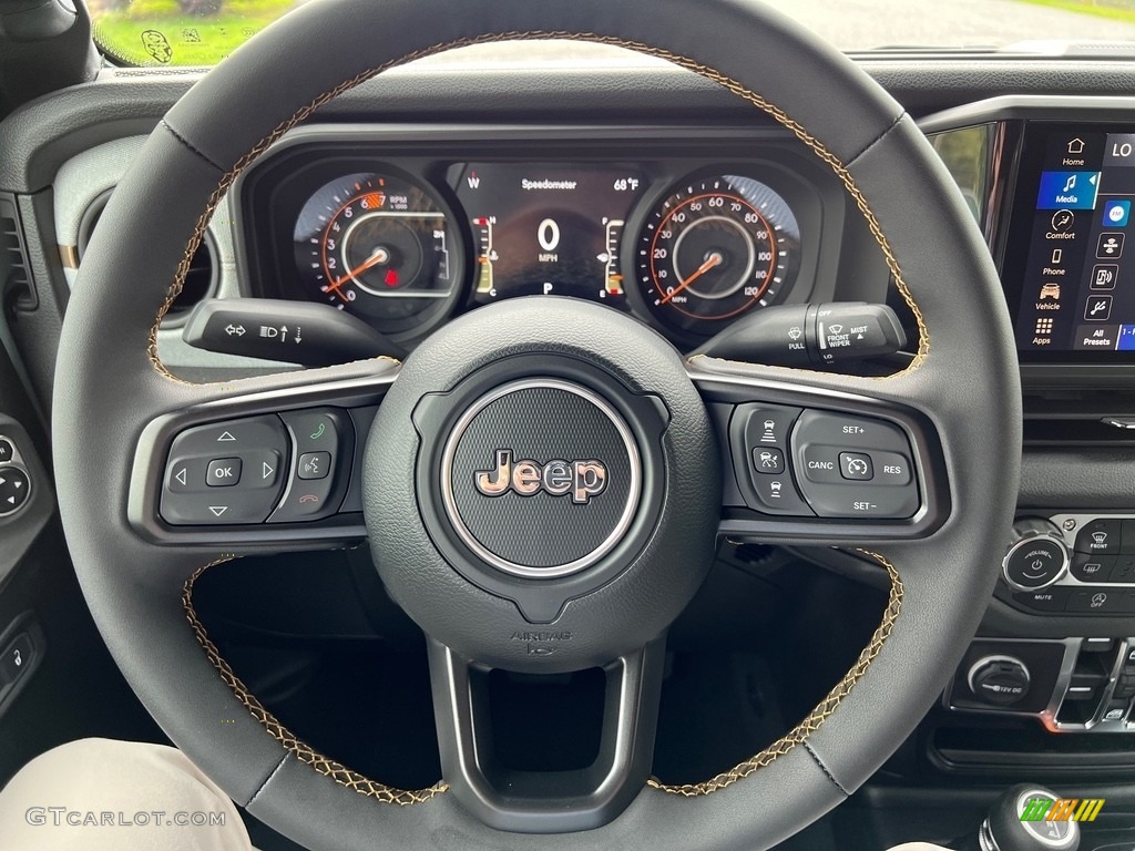 2024 Jeep Wrangler 4-Door Sport S 4x4 Black Steering Wheel Photo #146436229