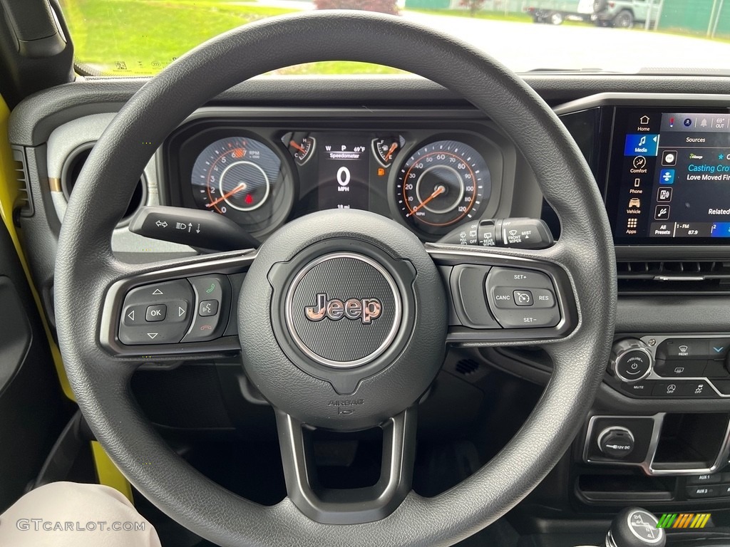 2024 Jeep Wrangler 4-Door Sport 4x4 Black Steering Wheel Photo #146436472
