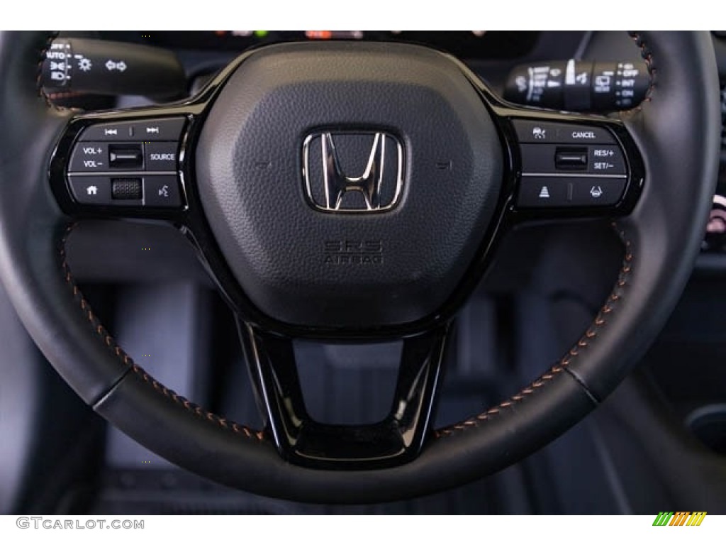 2024 Honda HR-V Sport AWD Black Steering Wheel Photo #146437325