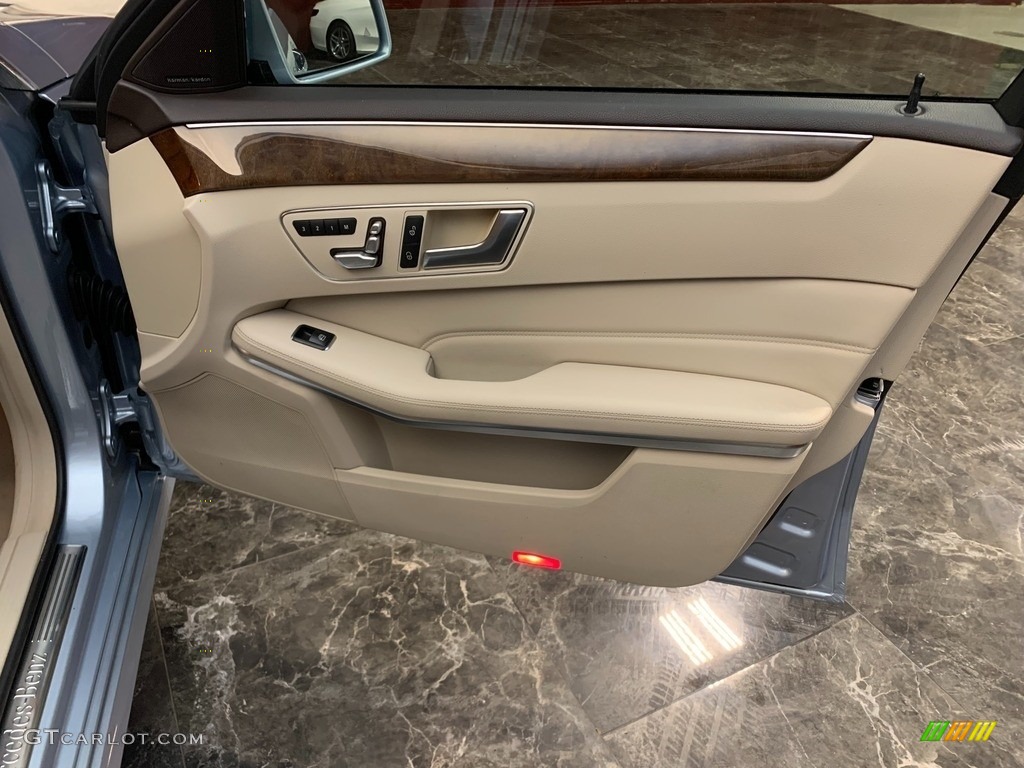 2016 Mercedes-Benz E 350 4Matic Sedan Silk Beige/Espresso Brown Door Panel Photo #146437931