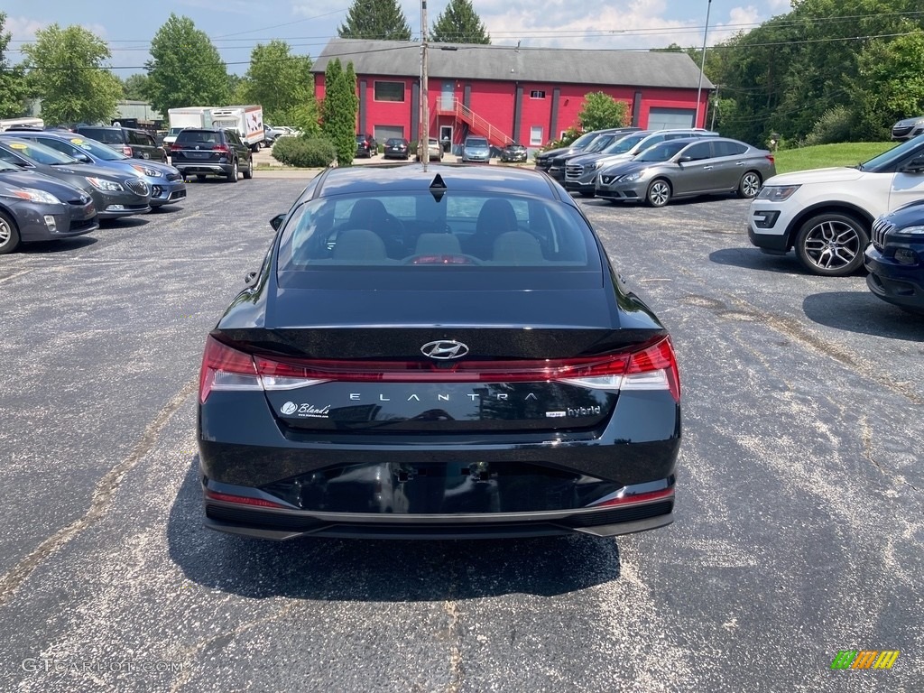 2021 Elantra Blue Hybrid - Phantom Black / Black photo #4
