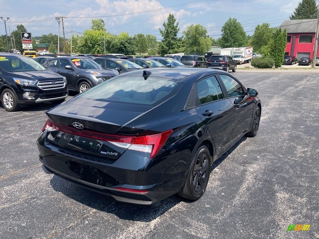 2021 Elantra Blue Hybrid - Phantom Black / Black photo #6