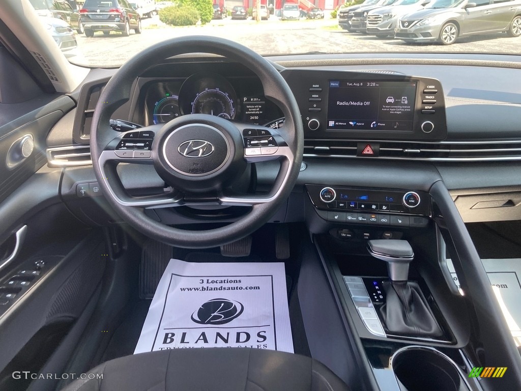 2021 Elantra Blue Hybrid - Phantom Black / Black photo #17