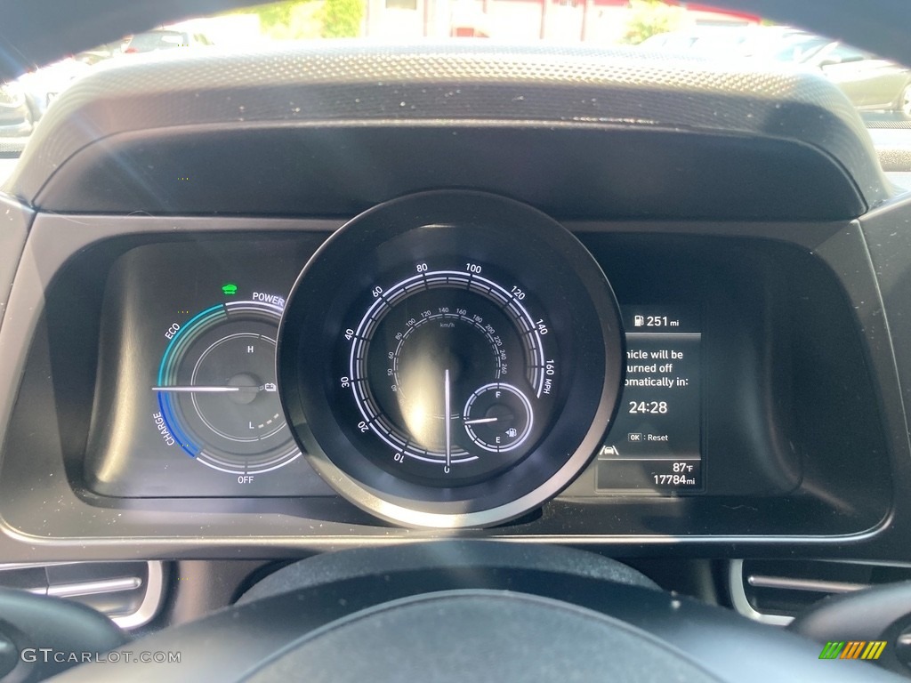 2021 Hyundai Elantra Blue Hybrid Gauges Photo #146438328