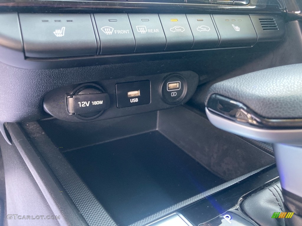 2021 Elantra Blue Hybrid - Phantom Black / Black photo #28