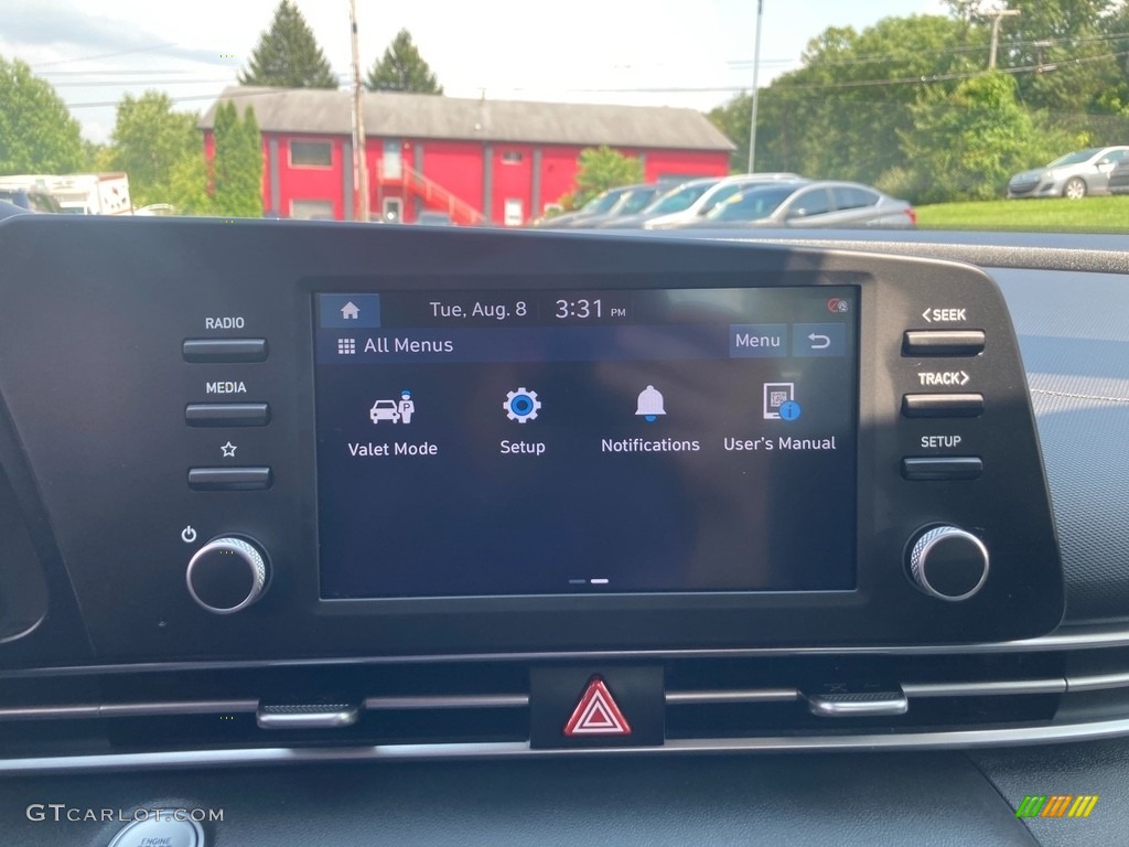 2021 Elantra Blue Hybrid - Phantom Black / Black photo #29