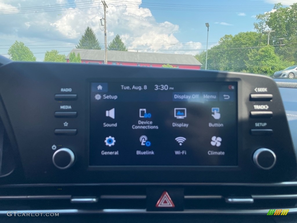 2021 Elantra Blue Hybrid - Phantom Black / Black photo #32