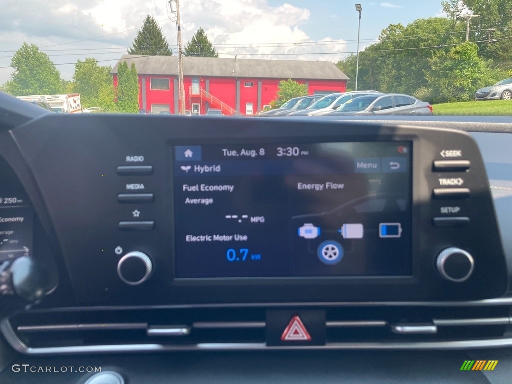 2021 Elantra Blue Hybrid - Phantom Black / Black photo #36