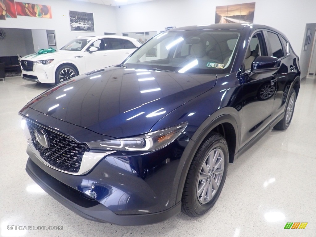 2023 CX-5 S Select AWD - Deep Crystal Blue Mica / Silk Beige photo #7