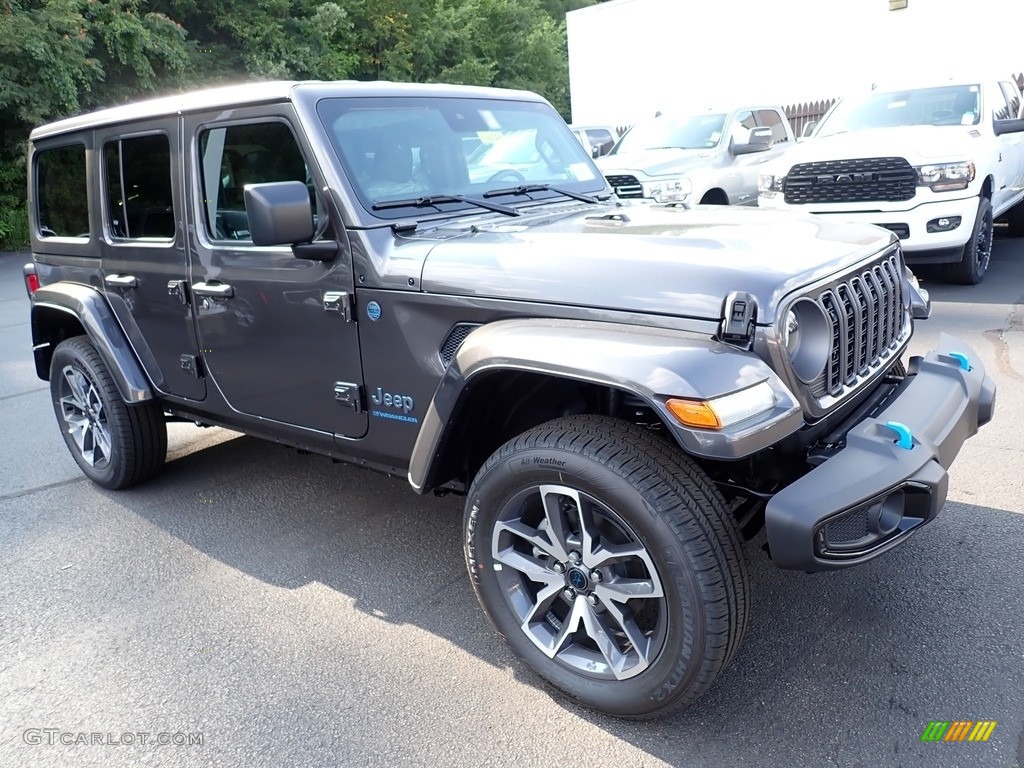 Granite Crystal Metallic 2024 Jeep Wrangler 4-Door Sport S 4xe Hybrid Exterior Photo #146439968