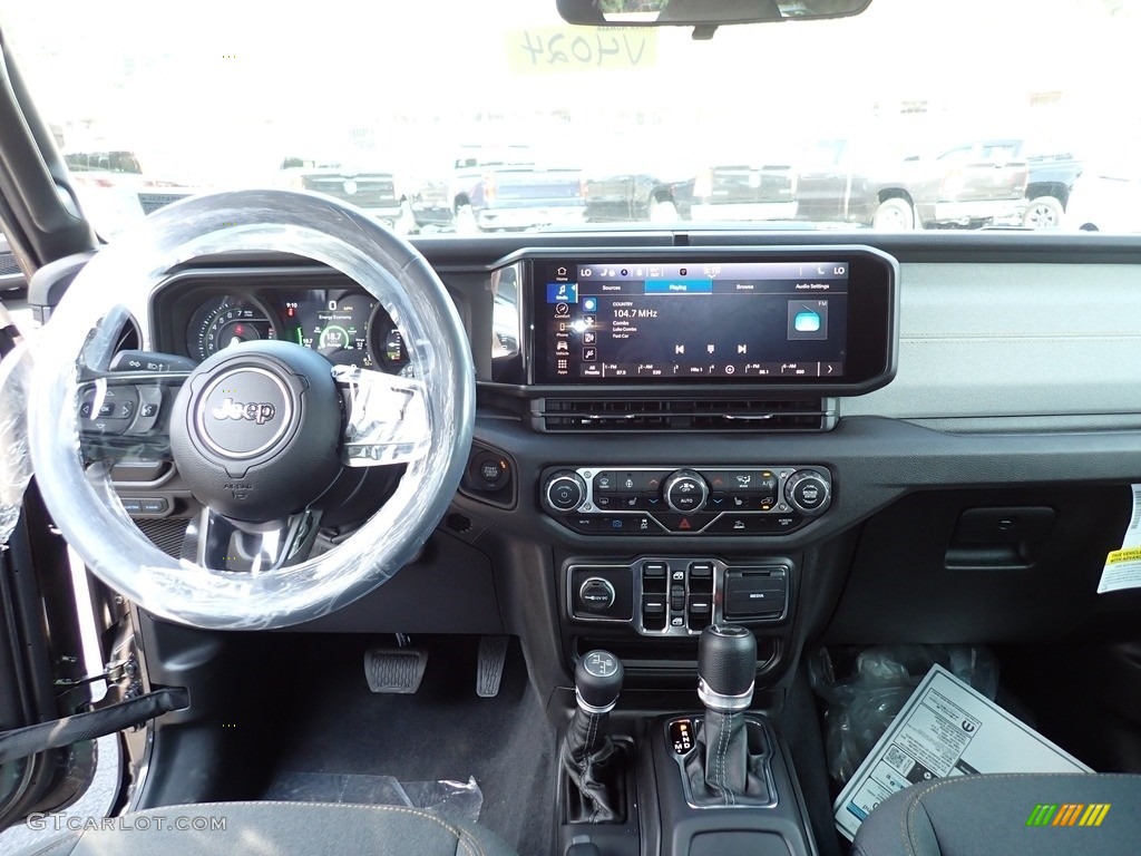 2024 Jeep Wrangler 4-Door Sport S 4xe Hybrid Black Dashboard Photo #146440082