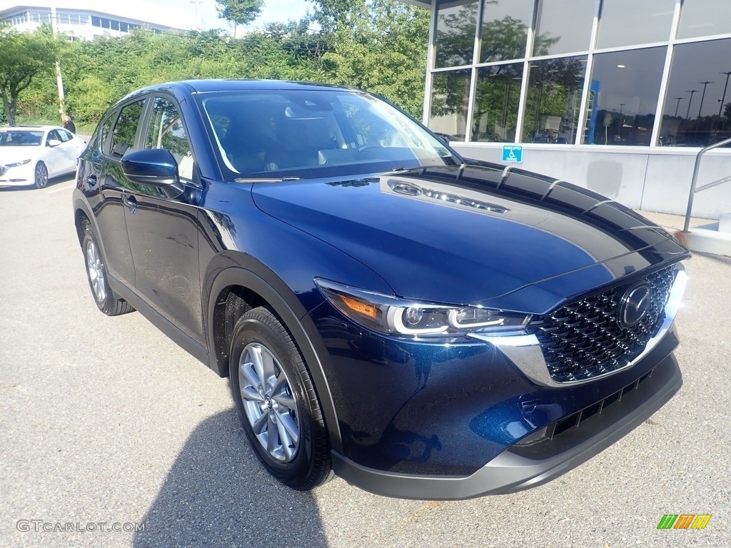 2023 CX-5 S Preferred AWD - Deep Crystal Blue Mica / Black photo #9