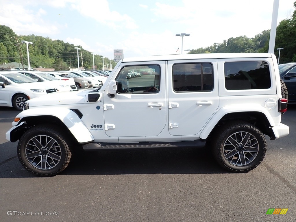 Bright White 2024 Jeep Wrangler 4-Door High Altitude 4xe Hybrid Exterior Photo #146440271