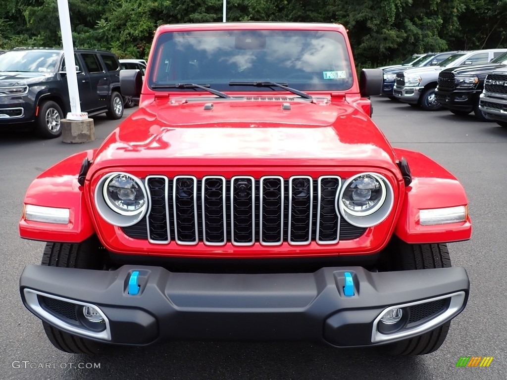 Firecracker Red 2024 Jeep Wrangler 4-Door Sahara 4xe Hybrid Exterior Photo #146441138