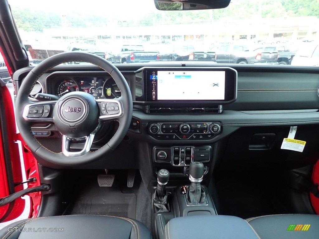 2024 Jeep Wrangler 4-Door Sahara 4xe Hybrid Black Dashboard Photo #146441201