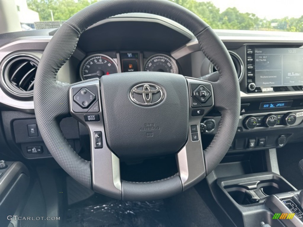 2023 Toyota Tacoma Trail Edition Double Cab 4x4 Black Steering Wheel Photo #146442958