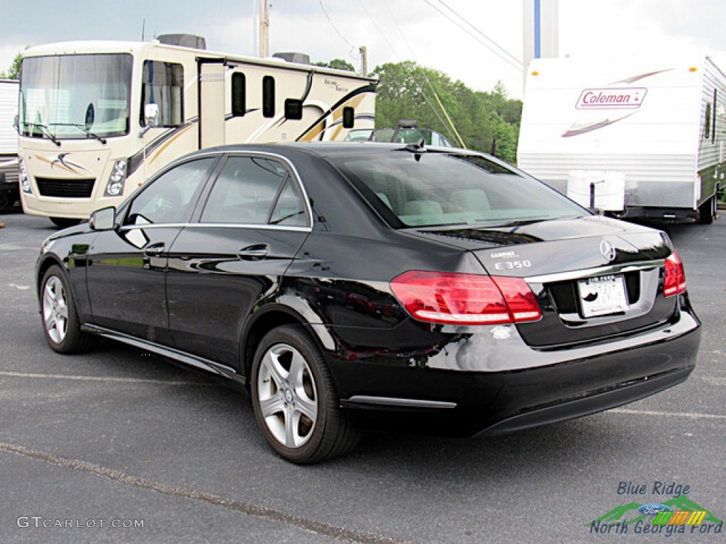 2014 E 350 Sedan - Black / Silk Beige/Espresso Brown photo #3