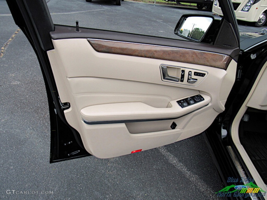 2014 E 350 Sedan - Black / Silk Beige/Espresso Brown photo #9