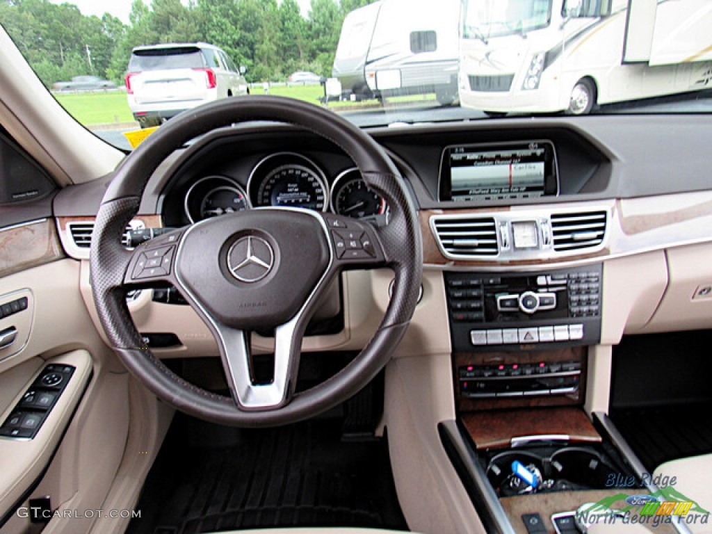 2014 E 350 Sedan - Black / Silk Beige/Espresso Brown photo #13