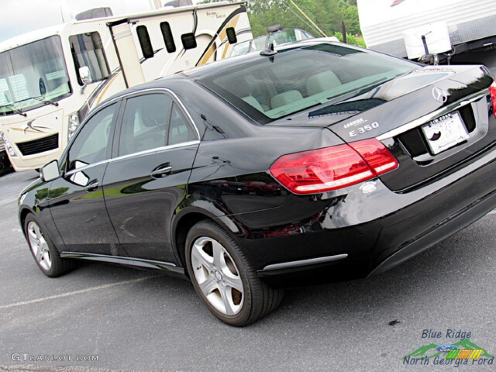 2014 E 350 Sedan - Black / Silk Beige/Espresso Brown photo #27